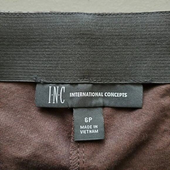 INC Metallic Python Embossed Skinny Pants Gray Women Size 6P Mid Rise NEW - Picture 6 of 8